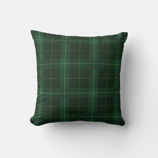 Plaid Walsh Green Check Tartan Cushion (Front)