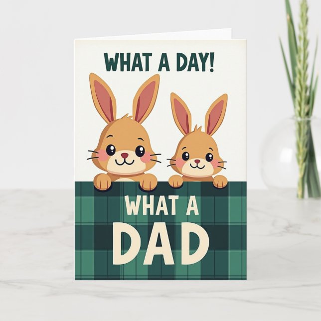 Plaid What A Dad Graphic Card (Front)