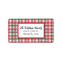 Plaid Winter Holiday Christmas Family Personalised