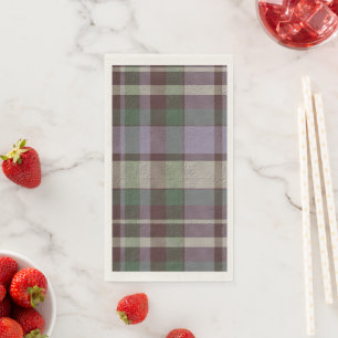 Plaid With Added Design  Napkins