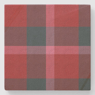 Plaid With Design Stone Coaster