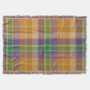 Plaid With Design Throw Blanket