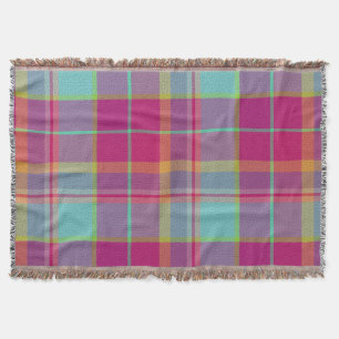 Plaid With Design Throw Blanket
