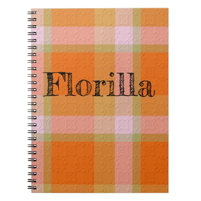 Plaid With Pattern  Notebook (Front)