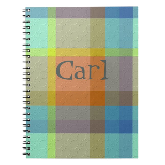 Plaid With Pattern  Notebook (Front)