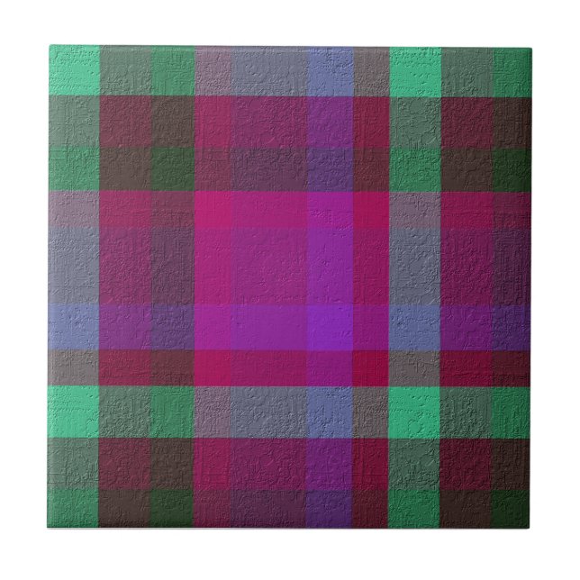 Plaid With Pattern  Tile (Front)