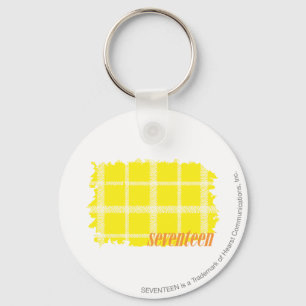Plaid Yellow 3 Key Ring