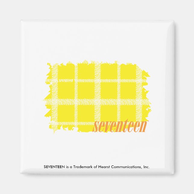 Plaid Yellow 3 Magnet (Front)