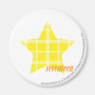 Plaid Yellow 4 Magnet