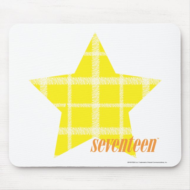 Plaid Yellow 4 Mouse Mat (Front)
