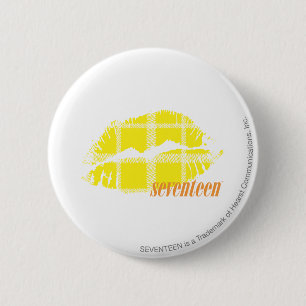 Plaid Yellow 6 Cm Round Badge