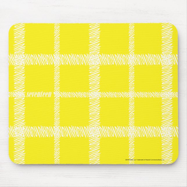 Plaid Yellow Mouse Mat (Front)