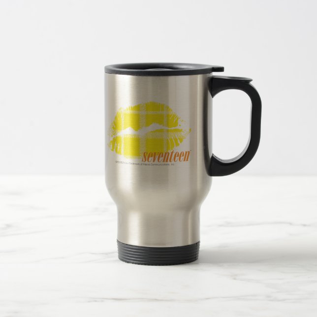 Plaid Yellow Travel Mug (Right)