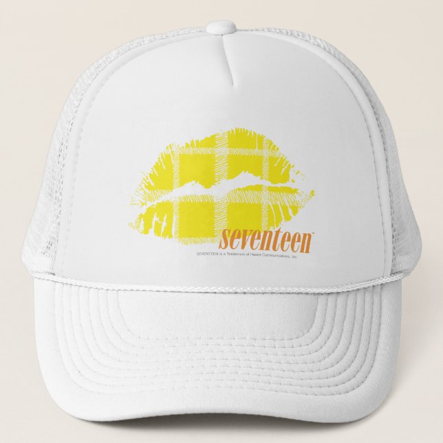 Plaid Yellow Trucker Hat (Front)