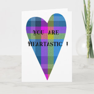 Plaid You Are Heartastic Holiday Card