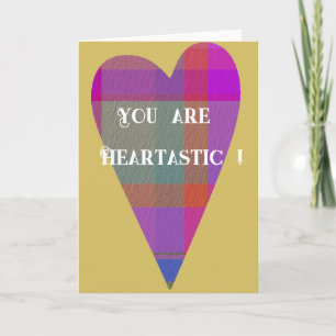 Plaid You Are Heartastic Holiday Card