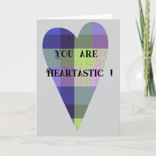 Plaid You Are Heartastic Holiday Card