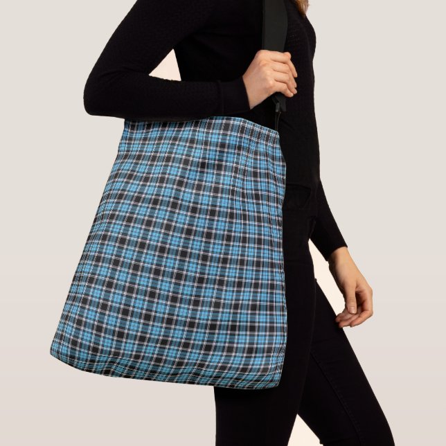 Plaids-Blue-Classic's-Totes-Shoulder-Bag's Crossbody Bag (Close Up)