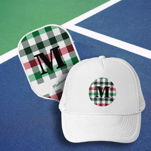 Plaids Preppy Colours Custom Monogram Trucker Hat