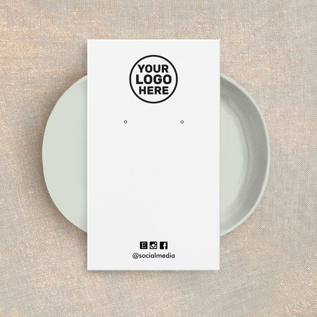 Plain Add Logo Any Colour Earring Display Card (Creator Uploaded)