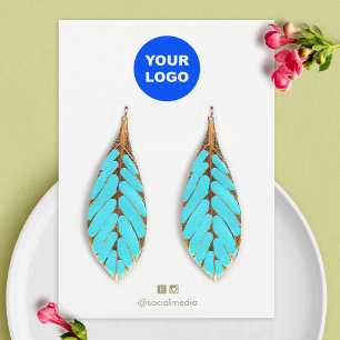 Plain Add Your Logo Earring Display Card