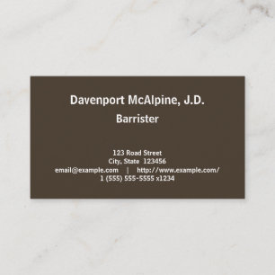 Plain and Basic Professional Lawyer Business Card