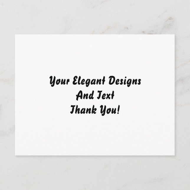 Plain And Blank Elegant Birthday Invit Postcard (Front)