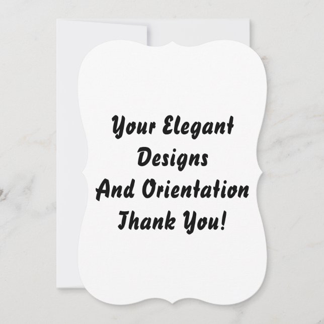Plain And Blank Simple Wedding Invitation (Front)