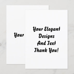 Plain And Blank Wedding And Party Invitation Card