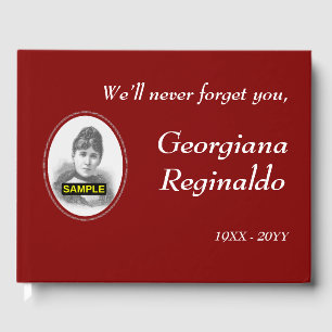 Plain and Customised Sympathy Guestbook