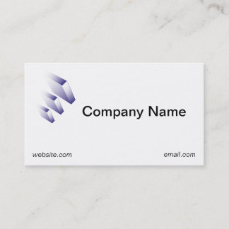 Plain and Simple Logo Blue Business Card