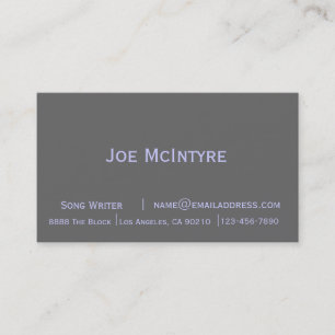 Plain and simple two tone business card