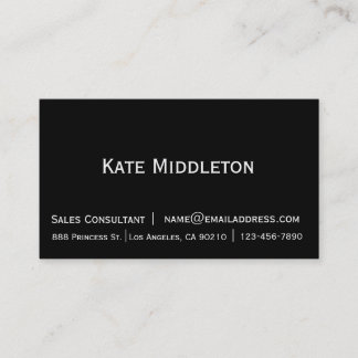 Plain and simple two tone business card