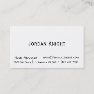 Plain and simple two tone business card