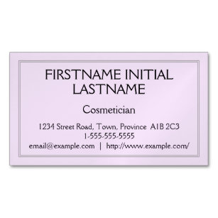 Plain and Traditional Cosmetician Business Card