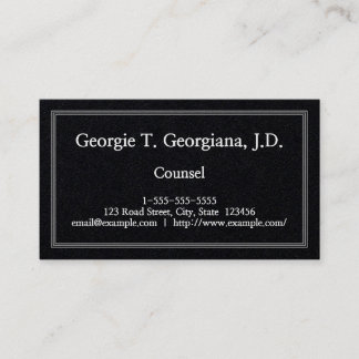Plain and Understated Counsel Business Card