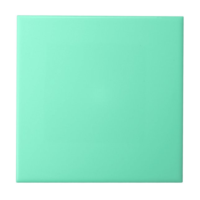 Plain Aqua Blue Solid Colour Tile (Front)