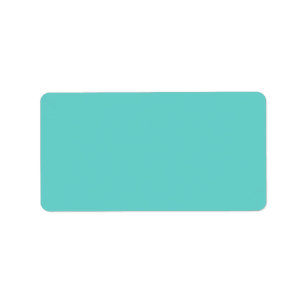 Plain aqua turquoise blue solid background blank label