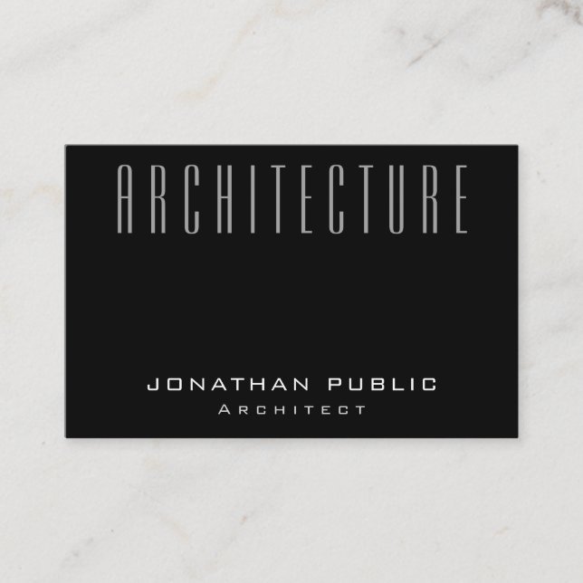 Plain Architect Modern Architecture Elegant Luxury Business Card (Front)