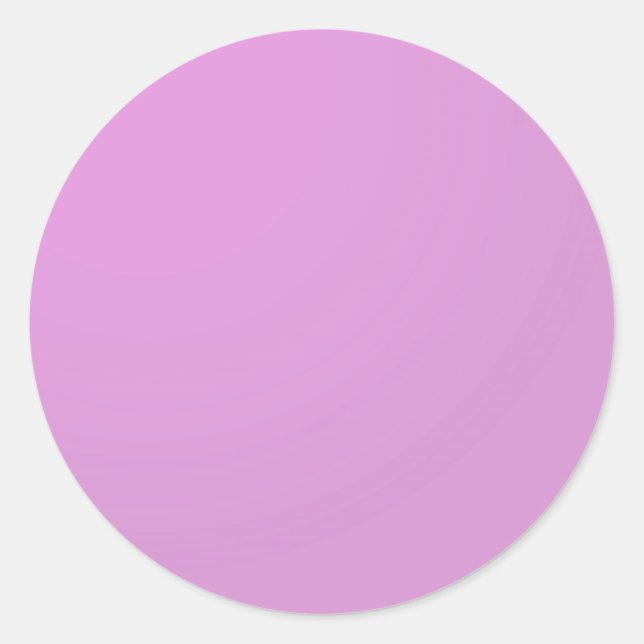 Plain Artistic Pink Purple : Add text or image Classic Round Sticker (Front)