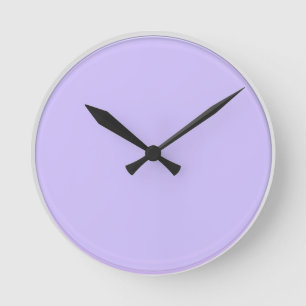 Plain Artistic Pink Purple : Add text or image Round Clock