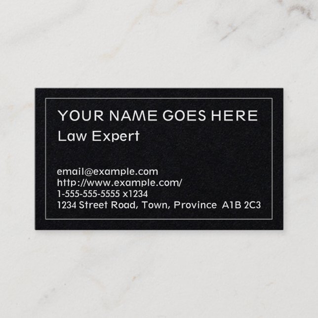 Plain Attorney Business Card (Front)