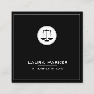 Plain Attorney Law Profession Classic Scale Simple Square Business Card