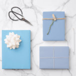 Plain Baby Carolina Steel Blue Shades 3 Tones Wrapping Paper Sheet<br><div class="desc">Dive into the essence of sophistication with our Plain Baby Carolina Steel Blue Shades Wrapping Paper. This trio of Baby Blue, Carolina Blue, and Steel Blue hues creates a harmonious blend that speaks volumes. Elevate your gift presentations, making each moment memorable. Unveil the art of giving with a touch of...</div>