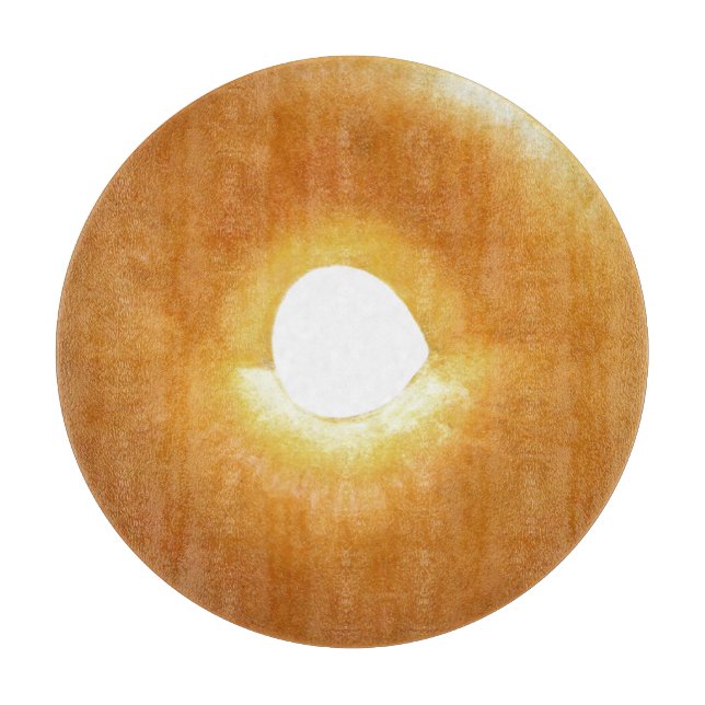 Plain Bagel Round Cutting Board (Front)