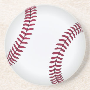 Plain Baseball Round Coasters