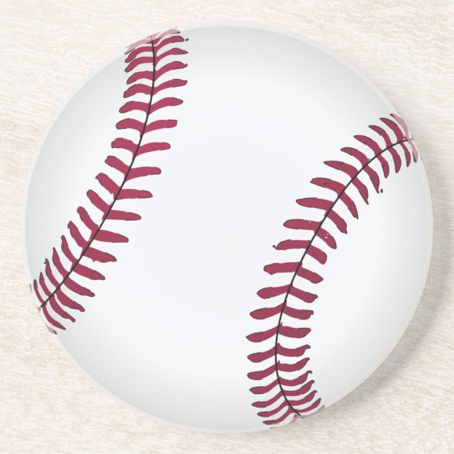 Plain Baseball Round Coasters (Front)