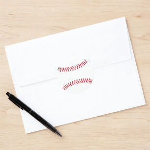 Plain Baseball with Seams Customisable Sports Classic Round Sticker