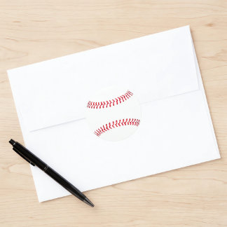 Plain Baseball with Seams Customisable Sports Classic Round Sticker