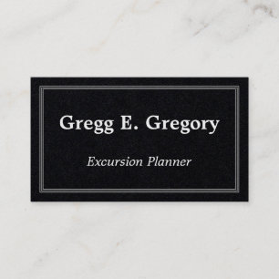 Plain & Basic Excursion Planner Business Card